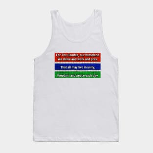 Gambia Flag  gambian national anthem Tank Top